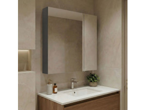 Móvel de casa de banho com espelho «Nuvola 60 v2» - 66 x 16 x 60 cm - Antracite 2