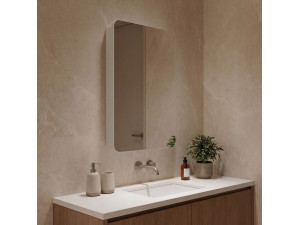 Móvel de casa de banho com espelho «Orbit 50» - 50 x 16 x 71 cm - Branco 2