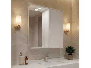 Móvel de casa de banho com espelho «Purus 55» - 56 x 18 x 68 cm - Branco 2