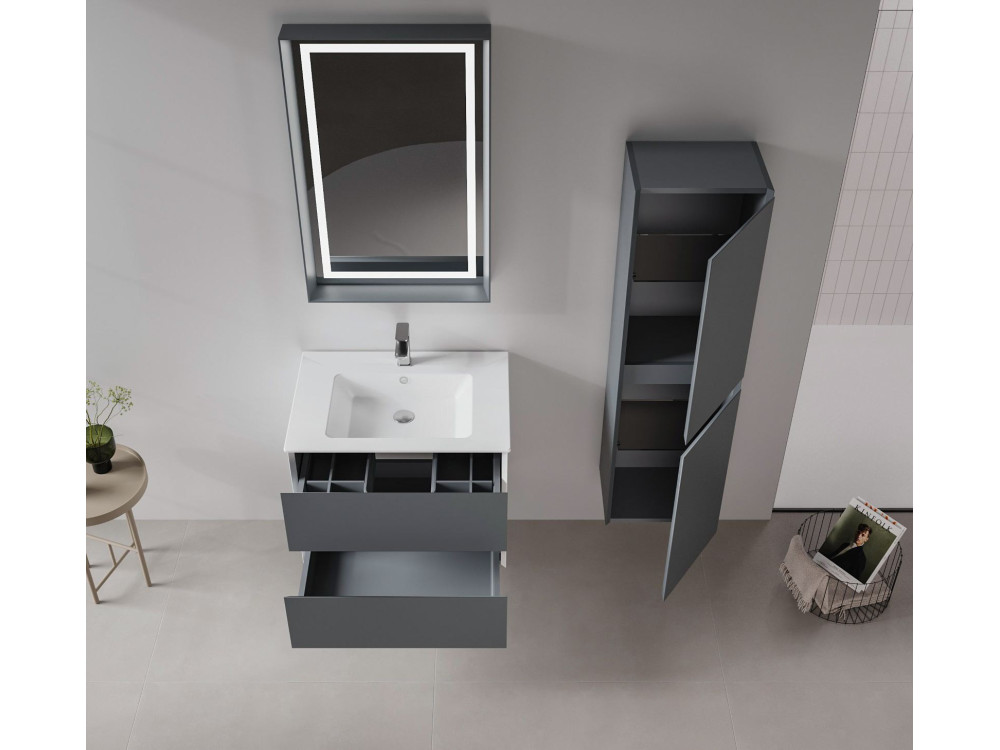 Móvel para lavatório «Nest 71 v2» - 71 x 51 x 55 cm - Antracite mate