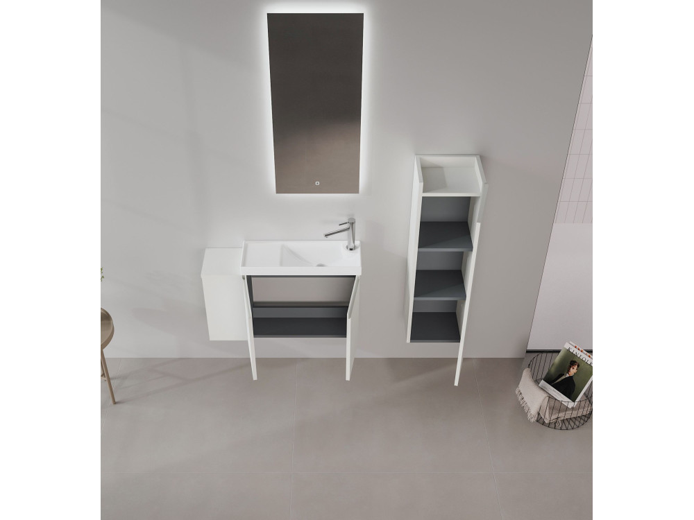 Móvel para lavatório «Ferla 80» - 80 x 22 x 45 cm - Matte Cashmere