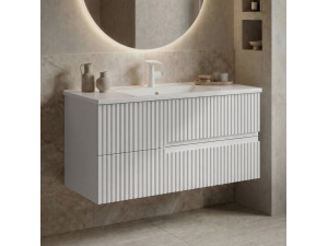 Móvel para lavatório «Moonlight 90 v2» - 91 x 51 x 51 cm - Branco mate 2