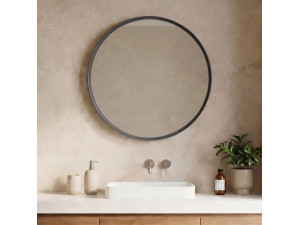 Espelho decorativo em madeira «Moonlight 90 v2» - 90 x 7 x 90 cm - Antracite mate 2