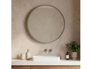 Espelho decorativo em madeira «Moonlight 90 v2» - 90 x 7 x 90 cm - Matte Mink 2