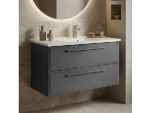 Móvel de lavatório «Nuvola 100 v2» - 100 x 50 x 62 cm - Antracite 2