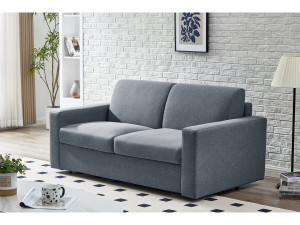 Sofá convertível em tecido "Diana" Express - cama de 120 cm - 2 lugares - Cinza 2