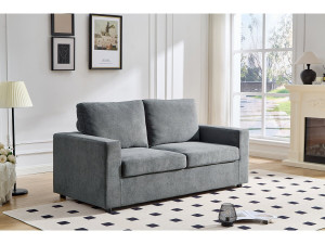 Sofá-cama convertível "Elena" Express em tecido - 3 lugares - Área para dormir de 140 cm - Cinza 2