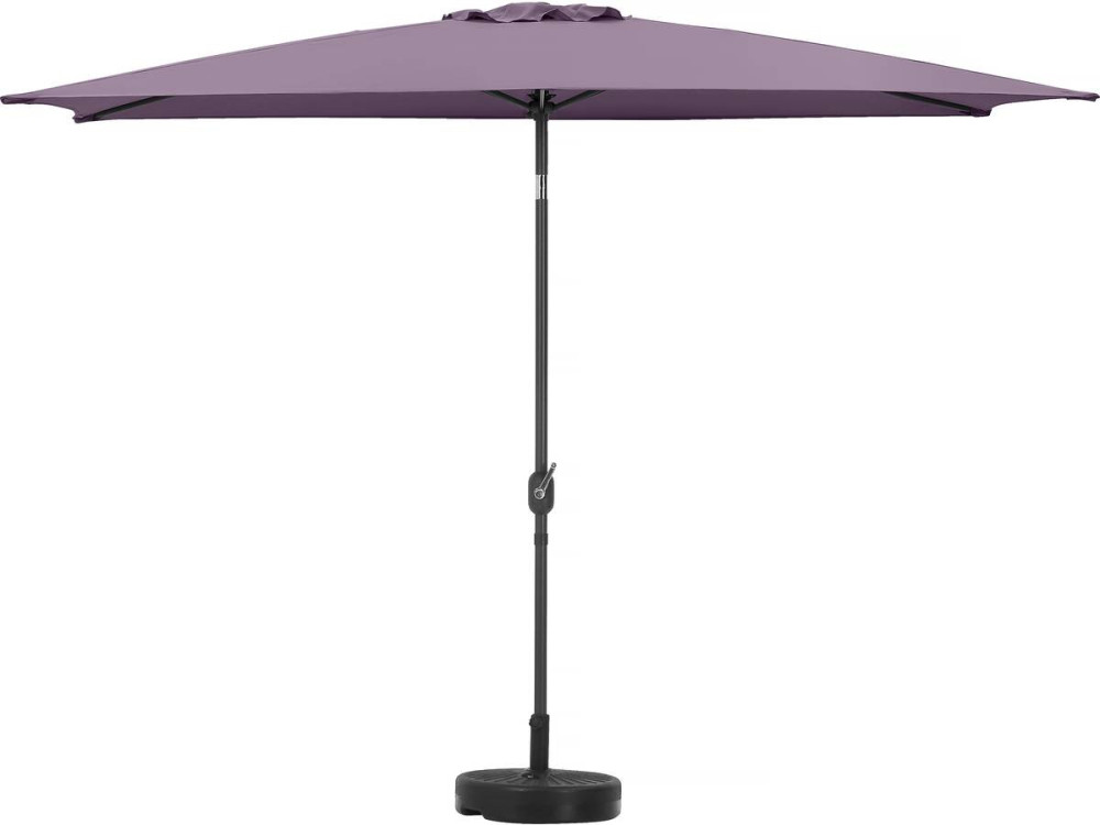 Guarda-sol de jardim "Sol 2" - Retângulo - 2 x 3 m - Roxo + Ladrilhos de lastro incluídos