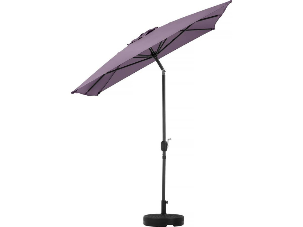 Guarda-sol de jardim "Sol 2" - Retângulo - 2 x 3 m - Roxo + Ladrilhos de lastro incluídos