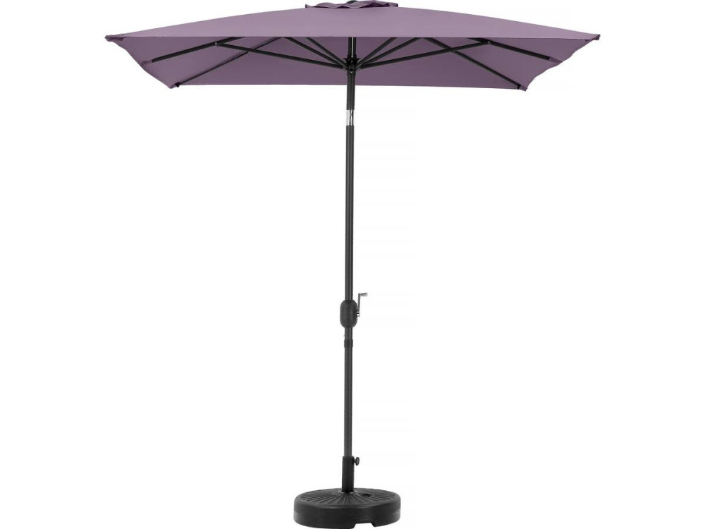 Guarda-sol de jardim "Sol 2" - Retângulo - 2 x 3 m - Roxo + Ladrilhos de lastro incluídos