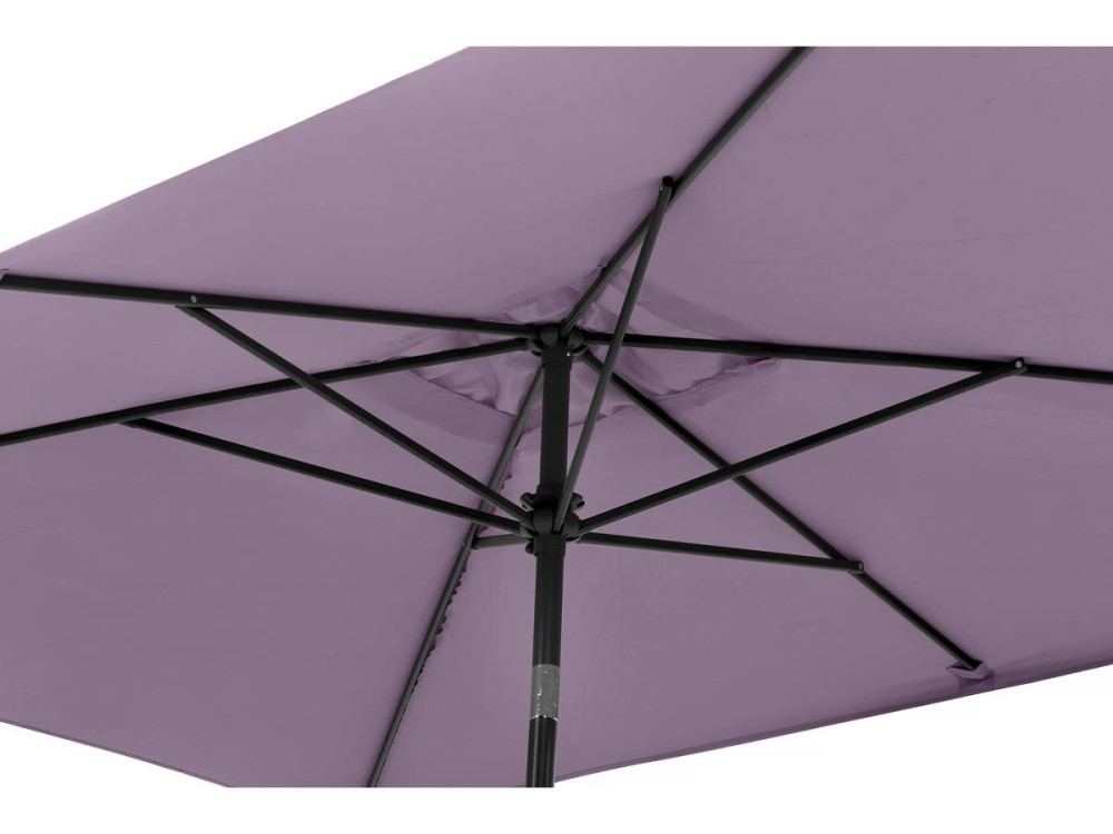 Guarda-sol de jardim "Sol 2" - Retângulo - 2 x 3 m - Roxo + Ladrilhos de lastro incluídos