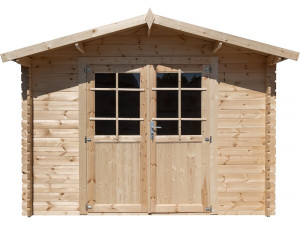 Casinha de jardim em madeira 9,4 m² "Lys" - 320 x 298 x 225 cm - 28 mm