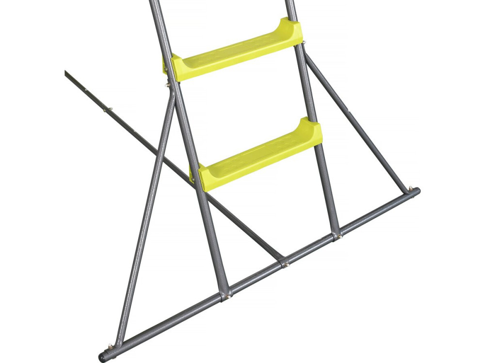 Tobogã de jardim duplo ondulado "Poly" na cor verde - 240 x 120 x 156 cm