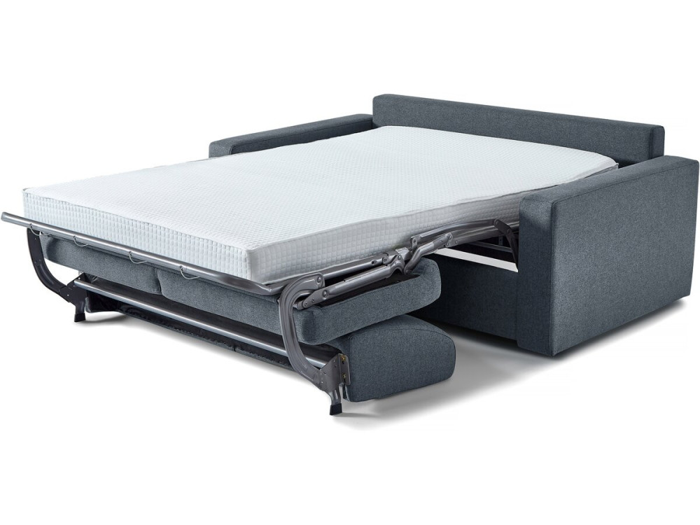 Sofá convertível em tecido "Diana" Express - cama de 120 cm - 2 lugares - Cinza