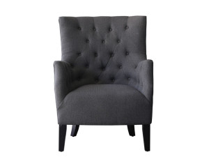 Poltrona Escandinava Tecido "Duchesse" - 76 x 83 x 100,5 cm - Cinza 2
