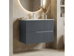 Móvel para lavatório «Moonlight 70 v2» - 71 x 51 x 51 cm - Antracite mate 2