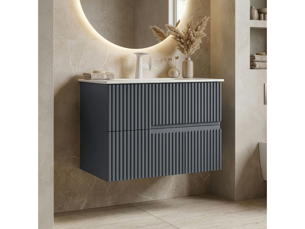 Móvel para lavatório «Moonlight 70 v2» - 71 x 51 x 51 cm - Antracite mate