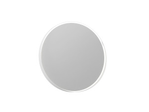 Espelho decorativo em madeira «Moonlight 75 v2» - 75 x 7 x 75 cm - Branco mate