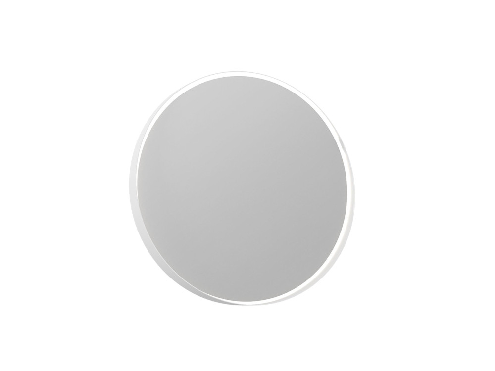 Espelho decorativo em madeira «Moonlight 75 v2» - 75 x 7 x 75 cm - Branco mate