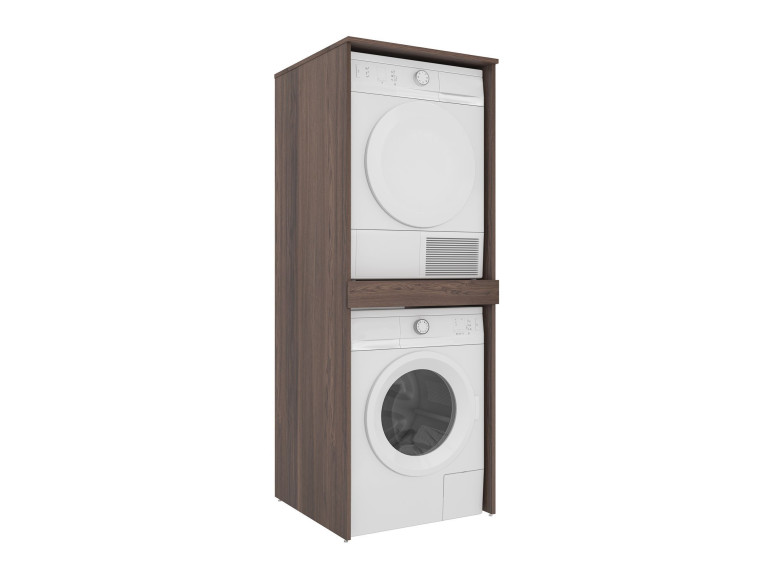 Móvel para máquina de lavar roupa «Linfa 70» - 70 x 73 x 193 cm - Nogueira Escura