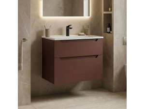 Móvel para lavatório «Messina 65 v2» - 65 x 45 x 55 cm - Vermelho mate 2