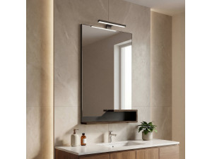Espelho decorativo em madeira «Galia 60» - 60 x 14 x 100 cm - Nogueira escura 2