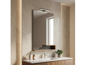 Espelho decorativo em madeira «Galia 60» - 60 x 14 x 100 cm - Carvalho 2
