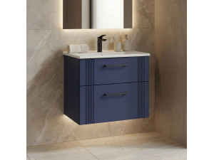 Móvel para lavatório «Bari 65 v2» - 65 x 45 x 55 cm - Azul-marinho mate 2