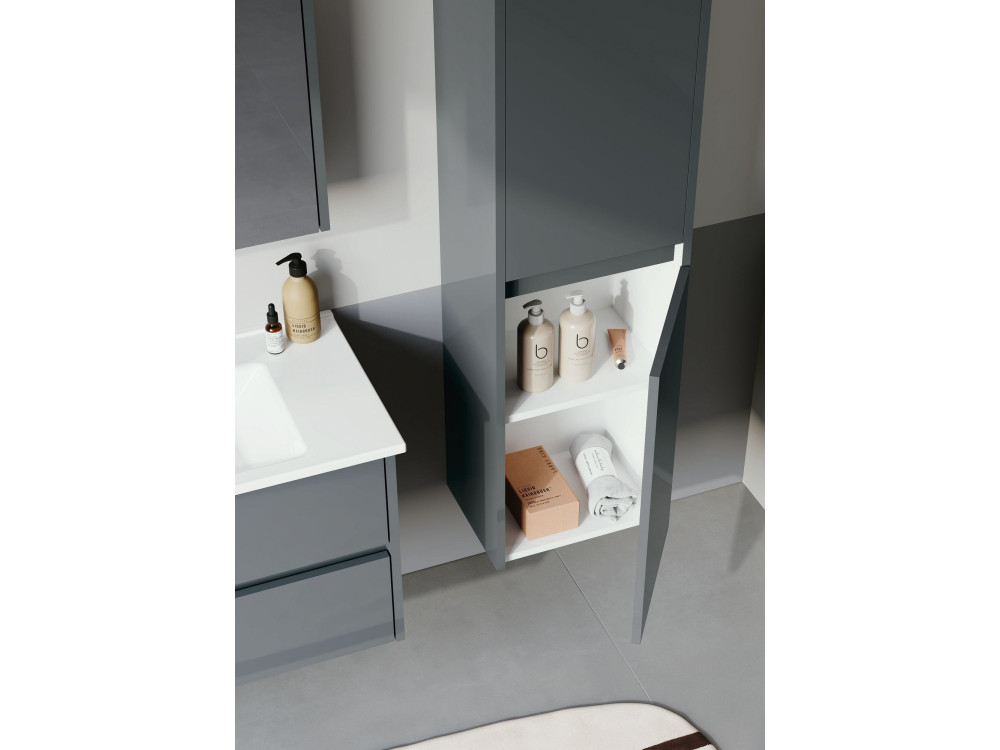 Armário de casa de banho «Arno 40» - 40 x 27 x 138 cm - Antracite