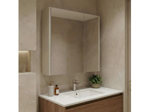 Móvel de casa de banho com espelho «Arno 60» - 60 x 16 x 66 cm - Cashmere 2