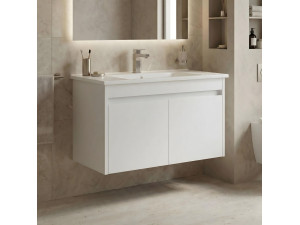 Móvel para lavatório «Arno 85» - 85 x 45 x 52 cm - Branco 2