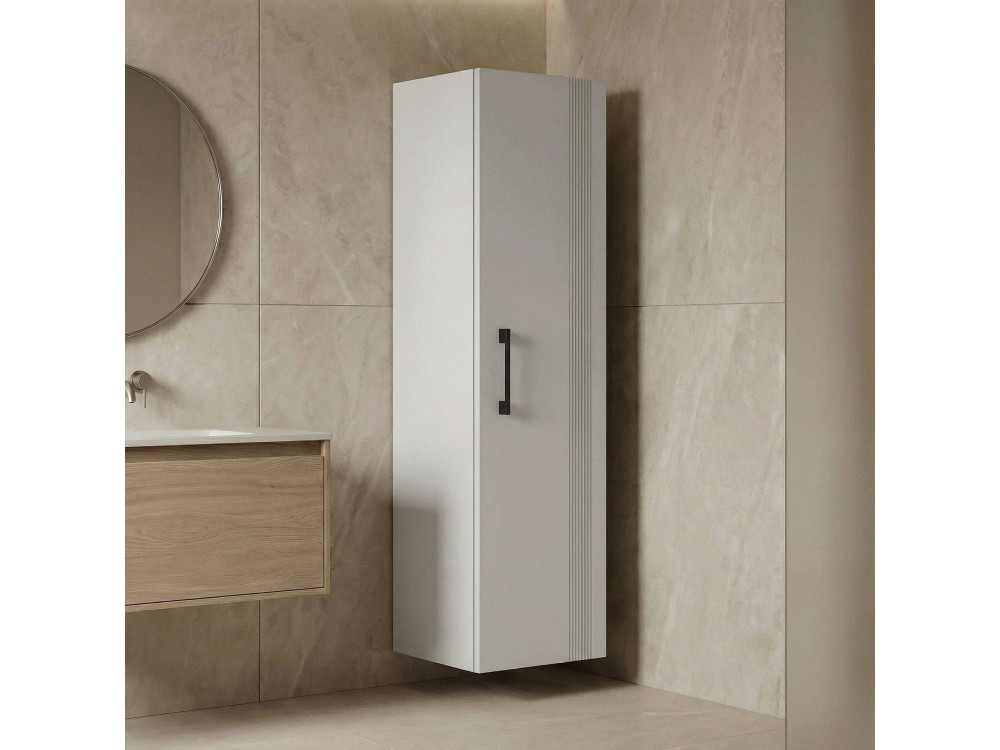 Armário de casa de banho «Bari 40» - 40 x 32 x 138 cm - Branco mate