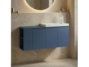 Móvel para lavatório «Ferla 110» - 110 x 22 x 45 cm - Azul Petróleo 2