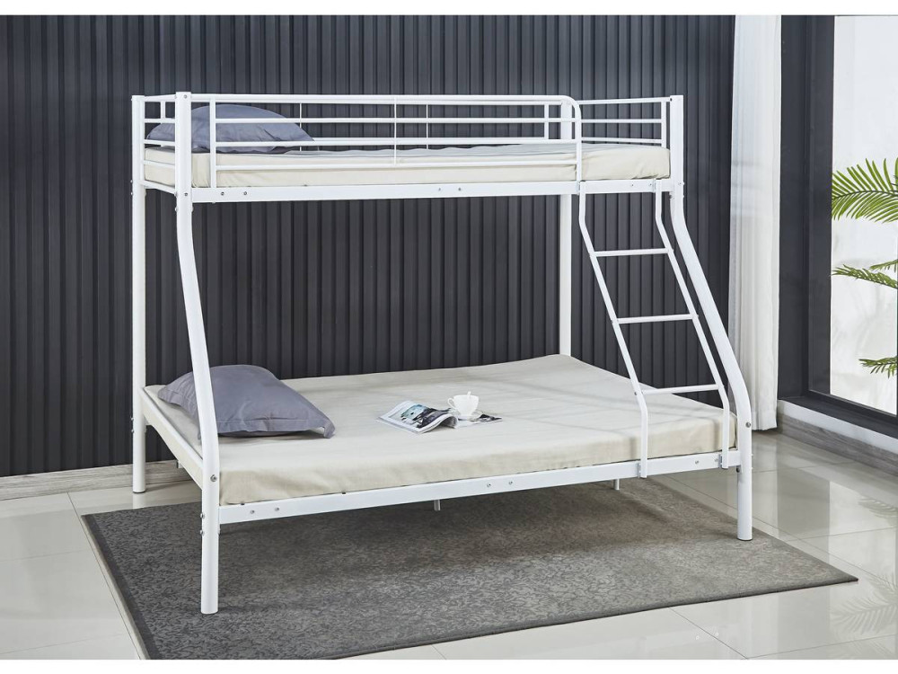 Beliche metálico "Leo" Molas box incluídas - 90/140 x 190 cm - Branco
