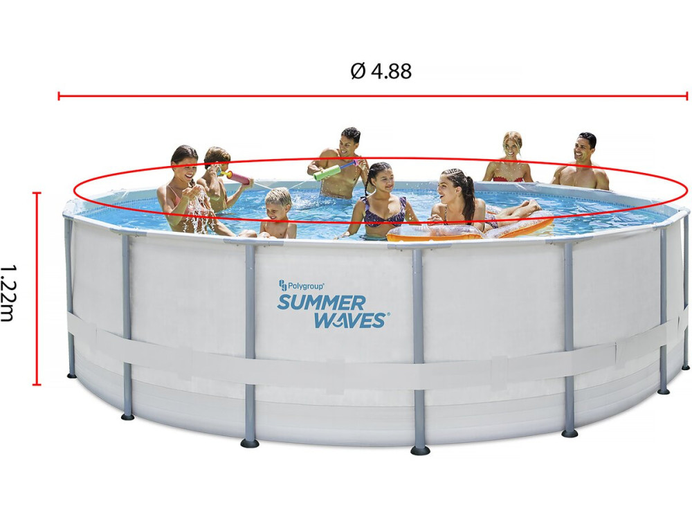 Piscina tubular com armação "Elite" - Ø 4.88 x 1.22 m