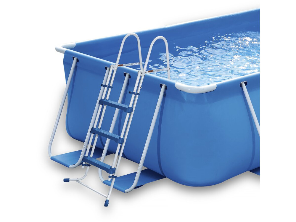 Piscina tubular retangular - LUDO 2 - 4 x 2 x 1,22 m - Filtração 2,3 m3/h