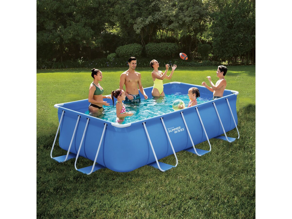 Piscina tubular retangular - LUDO 1 - 4 x 2 x 1 m - Filtragem de cartucho