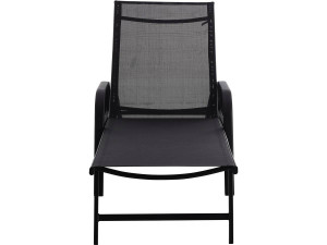 Conjunto de 2 espreguiçadeiras metálicas "Farniente" - Preto 2