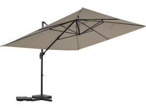 Guarda-sol de jardim de alumínio deportado Sky 4" - 3 x 4 m - Taupe