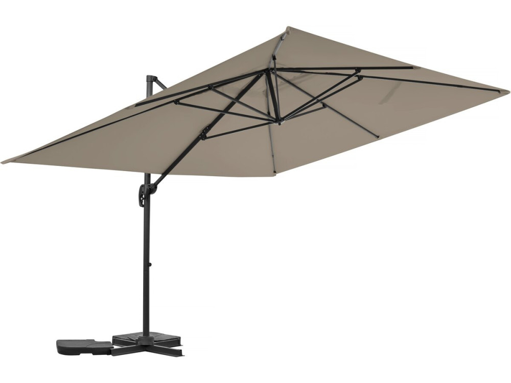 Guarda-sol de jardim de alumínio deportado Sky 4" - 3 x 4 m - Taupe