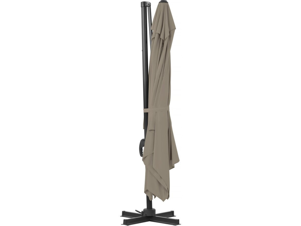Guarda-sol de jardim de alumínio deportado Sky 4" - 3 x 4 m - Taupe