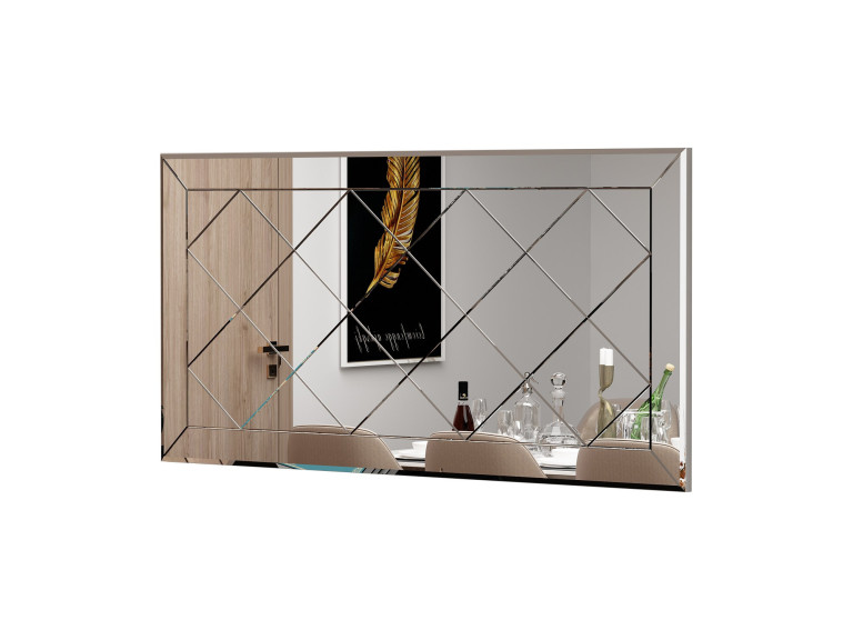 Espelho de madeira "Pauli" - 120 x 60 cm - Branco