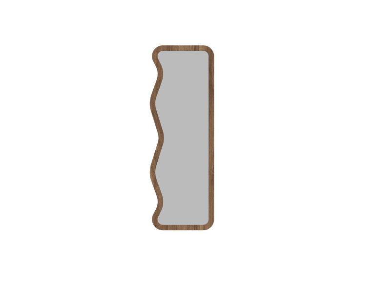Espelho de madeira "Asel" - 50 x 160 cm - Castanho