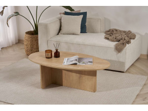 Mesa de centro em madeira "Orba" - 120 x 65 x 40 cm - Carvalho 2