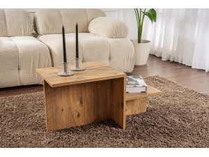 Mesa de centro de madeira "Harmony" 80 x 40 x 40 cm - Pinho Atlântico 2