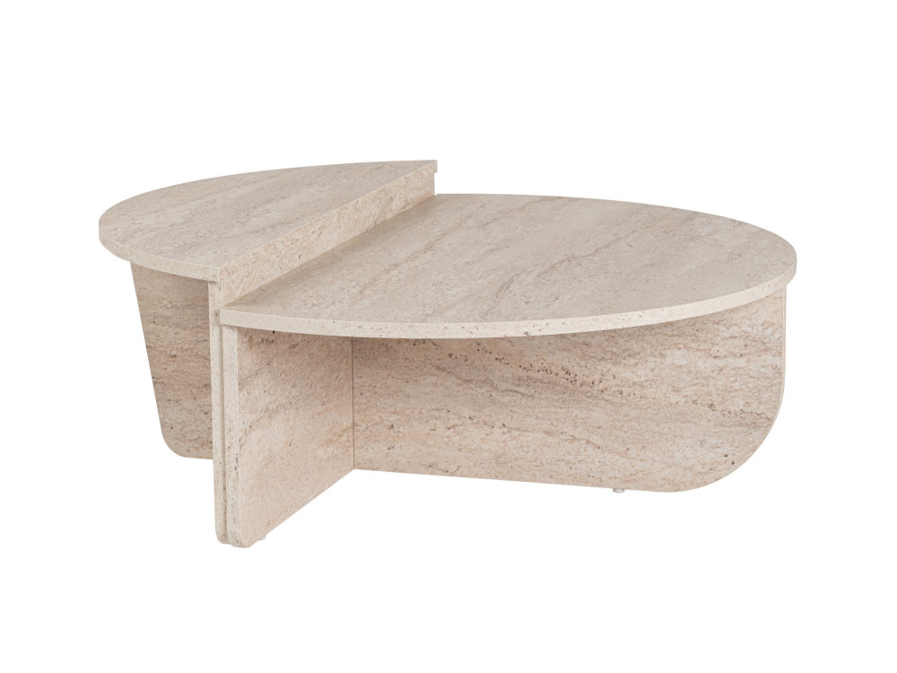 Mesa de centro em madeira "Orion" - 90 x 60 x 30 cm - Travertino