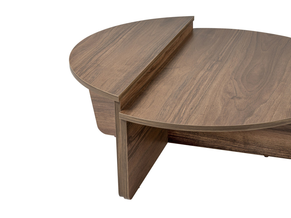Mesa de centro em madeira "Orion" - 90 x 60 x 30 cm - Nogueira