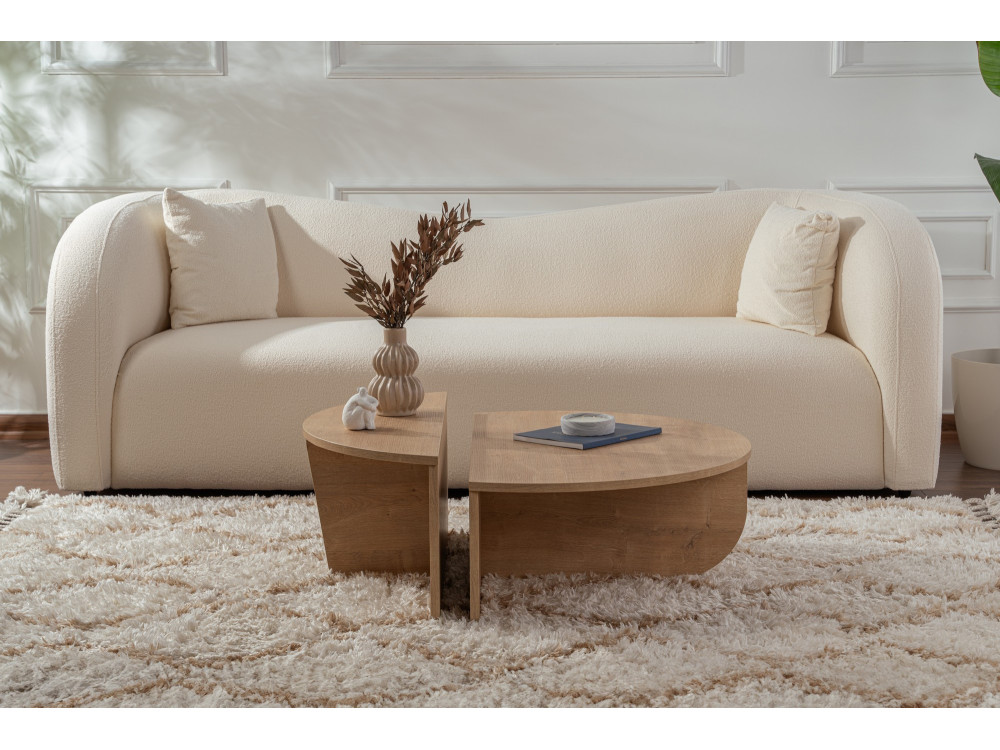 Mesa de centro em madeira "Orion" - 90 x 60 x 30 cm - Carvalho mel