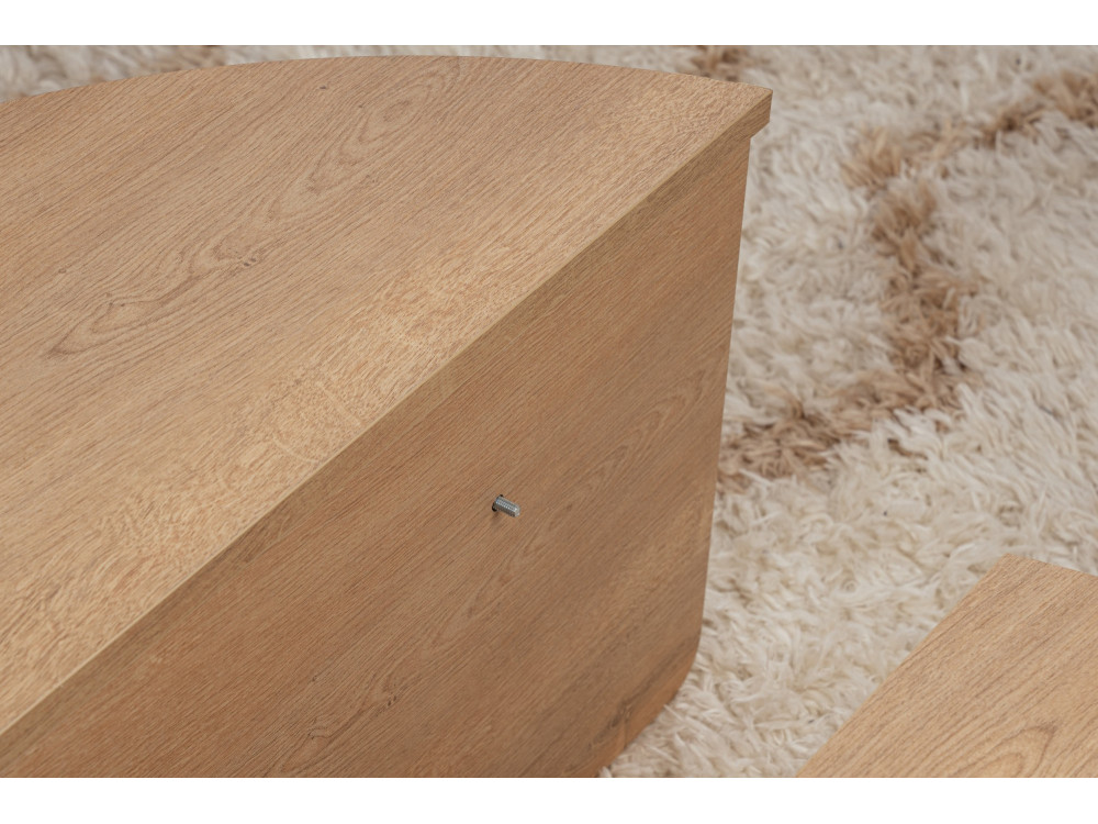 Mesa de centro em madeira "Orion" - 90 x 60 x 30 cm - Carvalho mel
