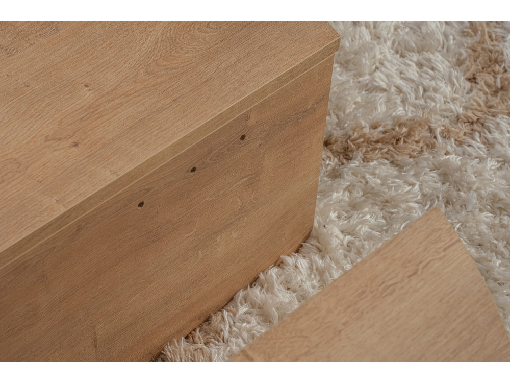 Mesa de centro em madeira "Orion" - 90 x 60 x 30 cm - Carvalho mel